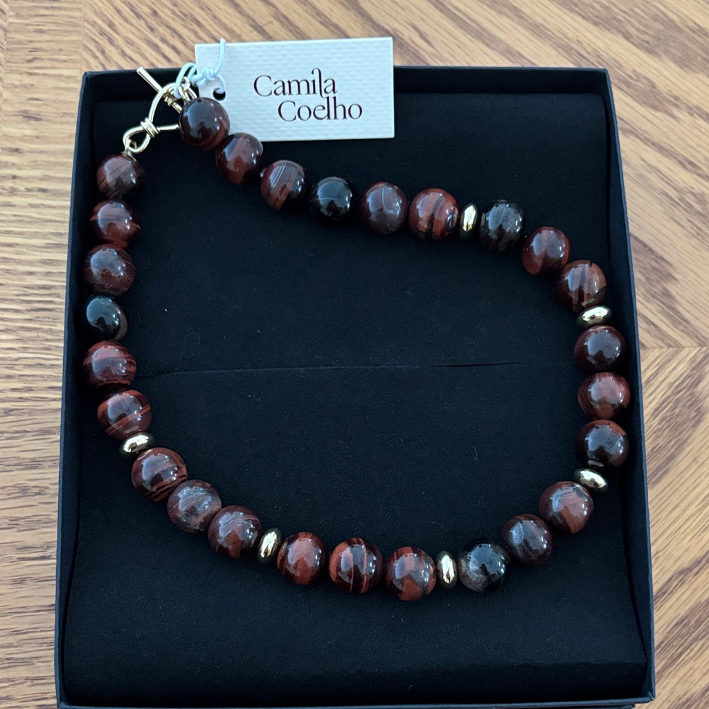 Camila Coelho Deep Brown Beaded Necklace 68$